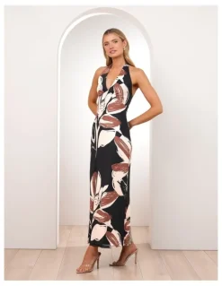 Pilgrim Zaide Print Mesh Maxi Dress