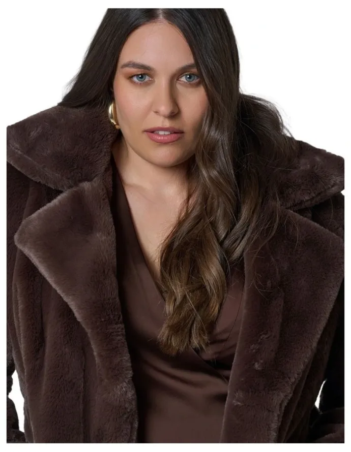 Pink Dusk by Curve Project Infamous Fur Coat