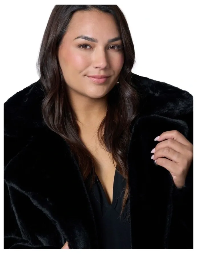 Pink Dusk by Curve Project Infamous Fur Coat