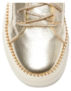 Pink Inc Persia Sneakers in Gold Leather