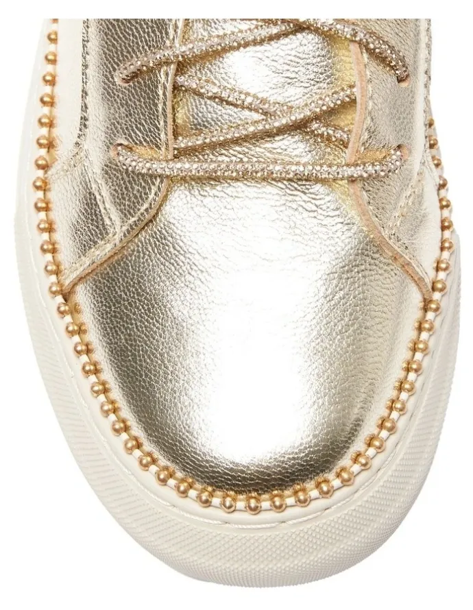 Pink Inc Persia Sneakers in Gold Leather