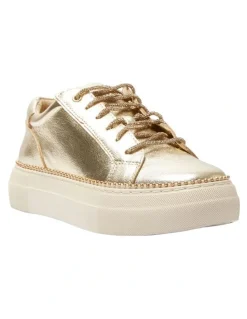 Pink Inc Persia Sneakers in Gold Leather