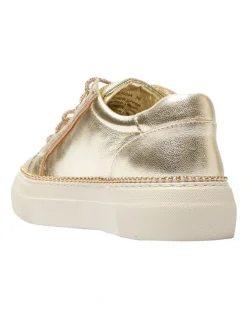Pink Inc Persia Sneakers in Gold Leather