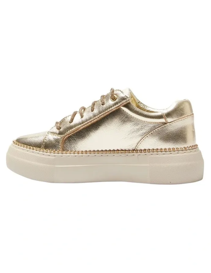 Pink Inc Persia Sneakers in Gold Leather