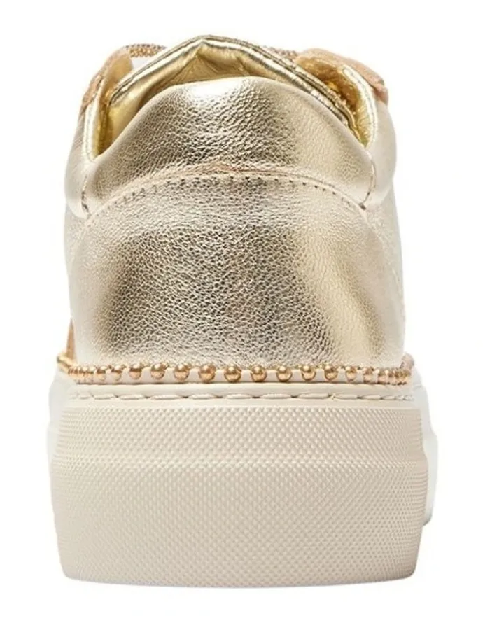 Pink Inc Persia Sneakers in Gold Leather