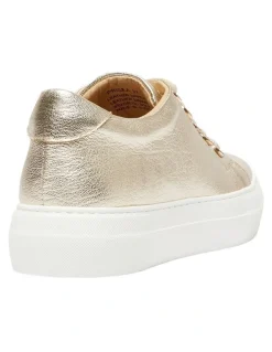 Pink Inc Prisila Leather Sneakers in Gold