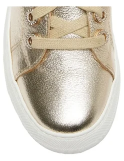 Pink Inc Prisila Leather Sneakers in Gold
