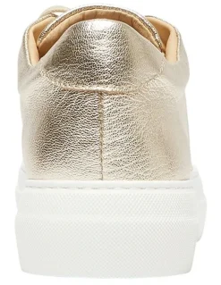 Pink Inc Prisila Leather Sneakers in Gold