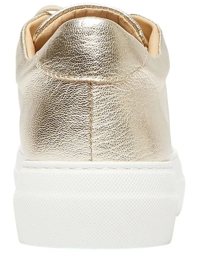 Pink Inc Prisila Leather Sneakers in Gold
