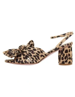 Pink Inc Secret Leopard Fabric Sandals