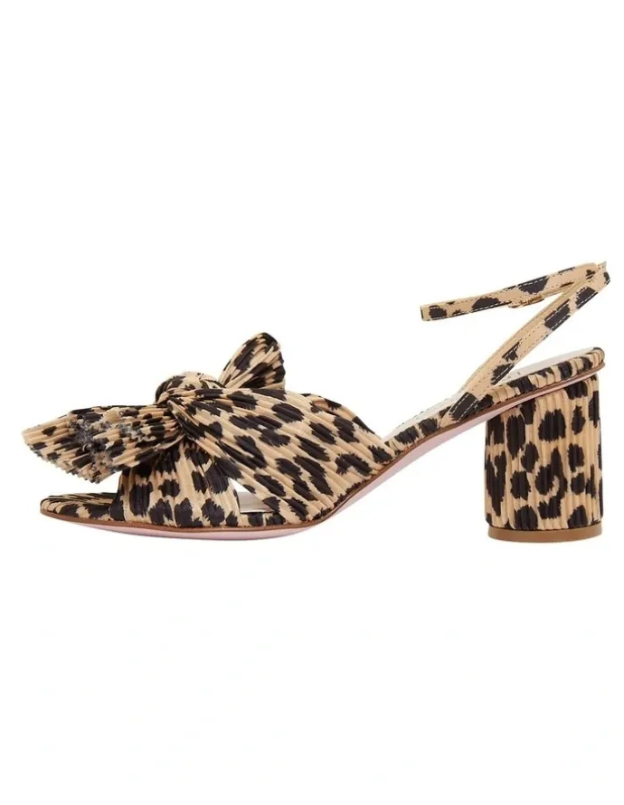 Pink Inc Secret Leopard Fabric Sandals