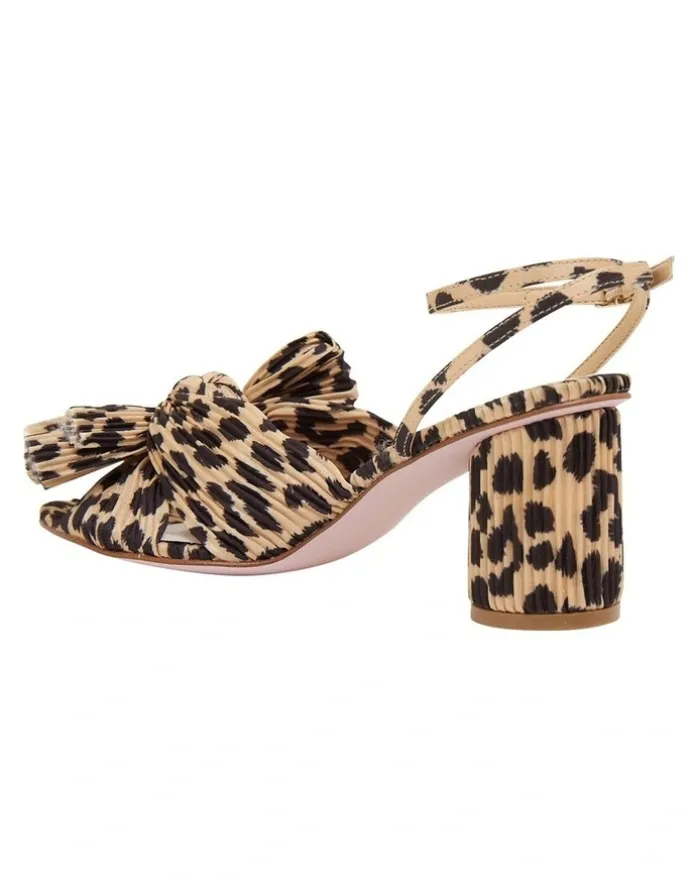 Pink Inc Secret Leopard Fabric Sandals