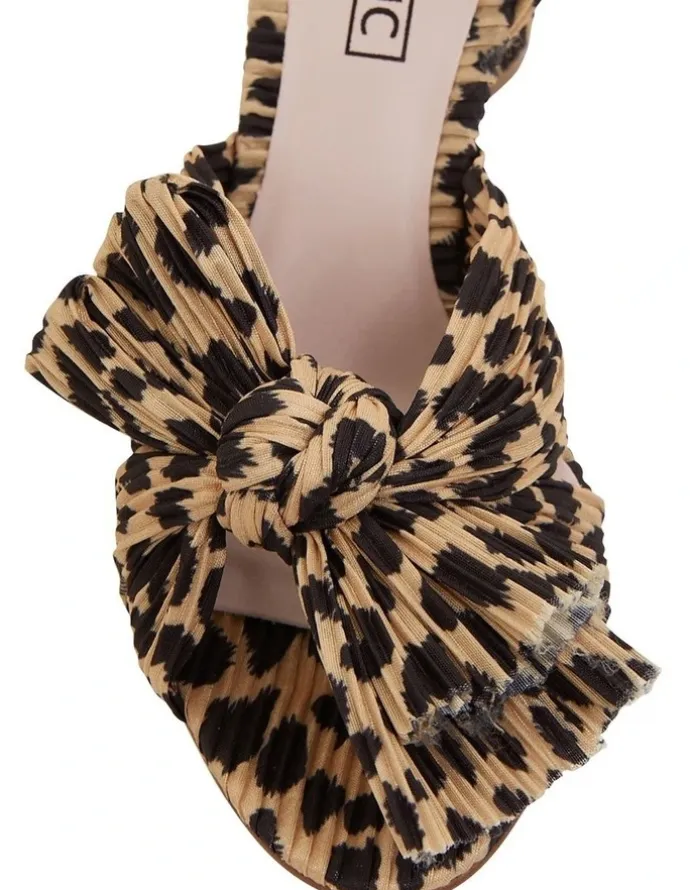 Pink Inc Secret Leopard Fabric Sandals