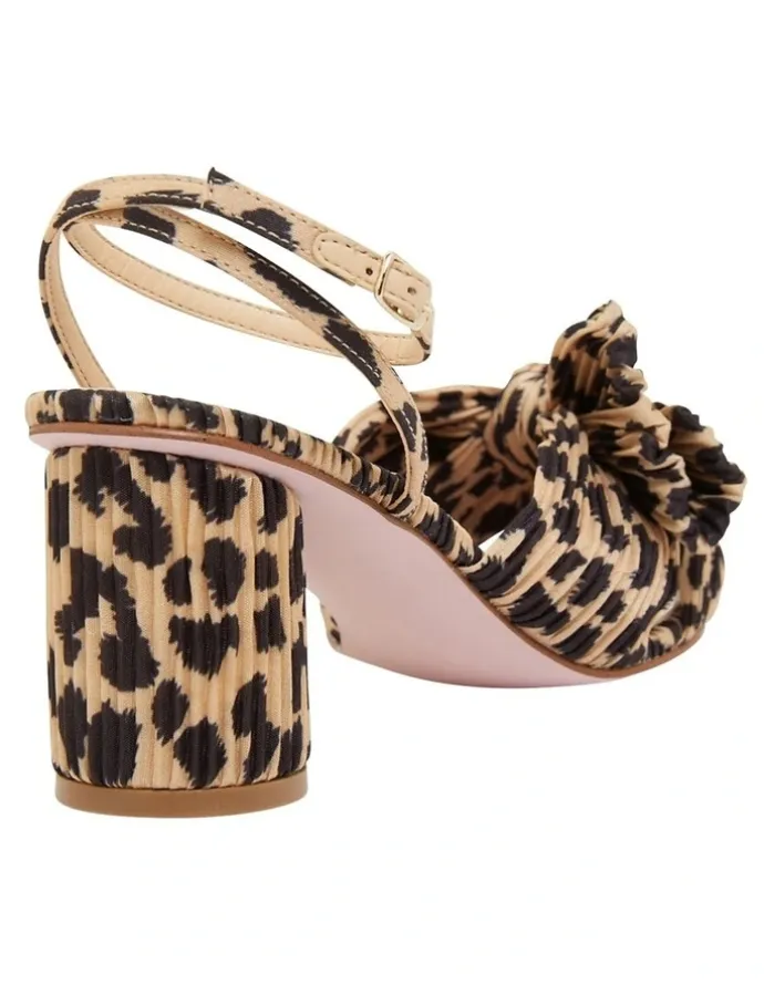 Pink Inc Secret Leopard Fabric Sandals