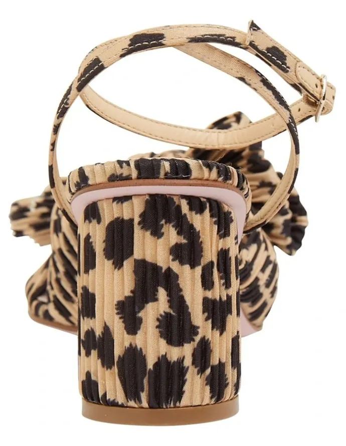 Pink Inc Secret Leopard Fabric Sandals