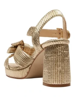 Pink Inc Sherbet Sandals in Gold Pleat
