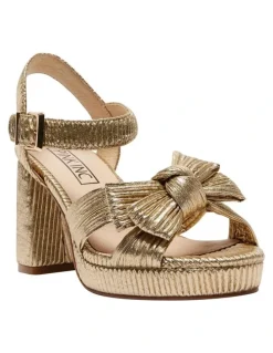 Pink Inc Sherbet Sandals in Gold Pleat