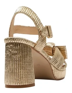 Pink Inc Sherbet Sandals in Gold Pleat