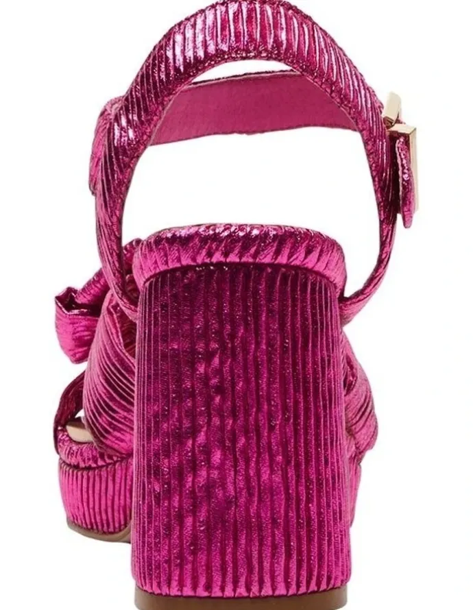 Pink Inc Sherbet Sandals in Pink Pleat