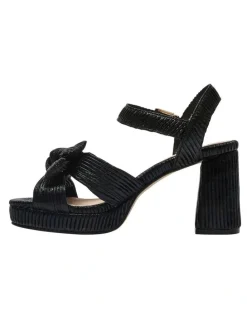 Pink Inc Sherbet Sandals in Black Pleat