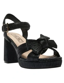 Pink Inc Sherbet Sandals in Black Pleat