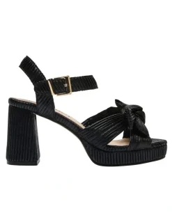 Pink Inc Sherbet Sandals in Black Pleat