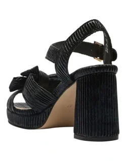 Pink Inc Sherbet Sandals in Black Pleat