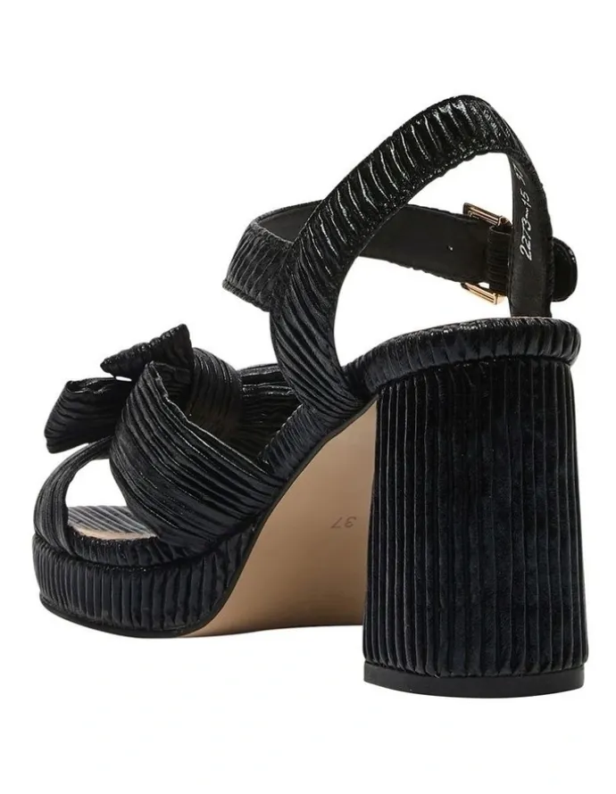 Pink Inc Sherbet Sandals in Black Pleat