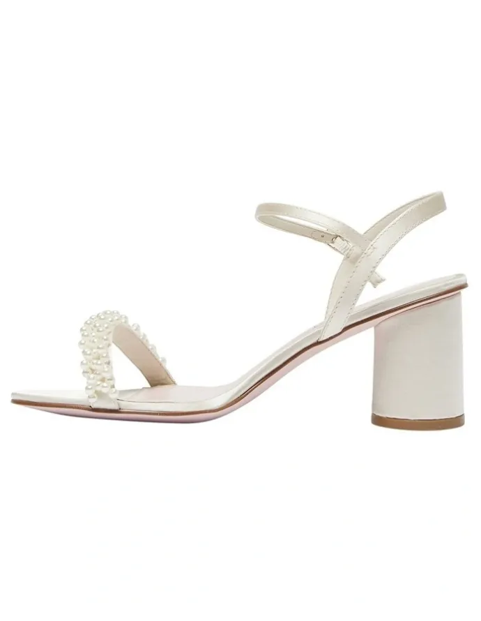 Pink Inc Stella Sandals in Ivory Satin