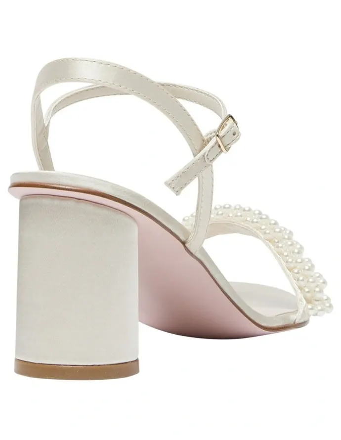 Pink Inc Stella Sandals in Ivory Satin