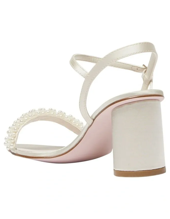 Pink Inc Stella Sandals in Ivory Satin
