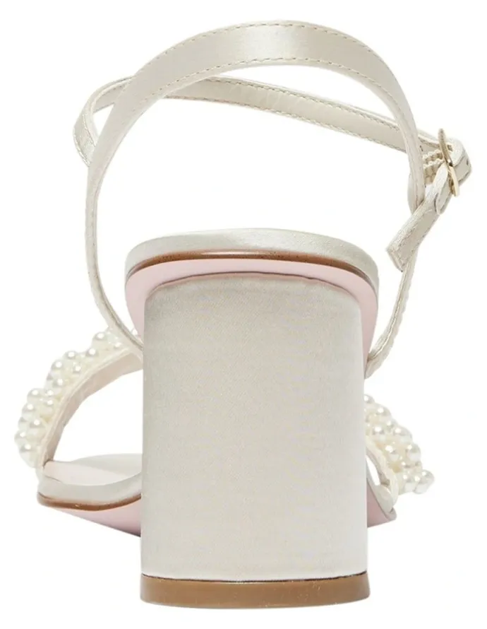 Pink Inc Stella Sandals in Ivory Satin