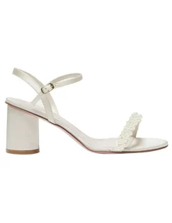 Pink Inc Stella Sandals in Ivory Satin