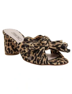 Pink Inc Surge Leopard Fabric Sandals