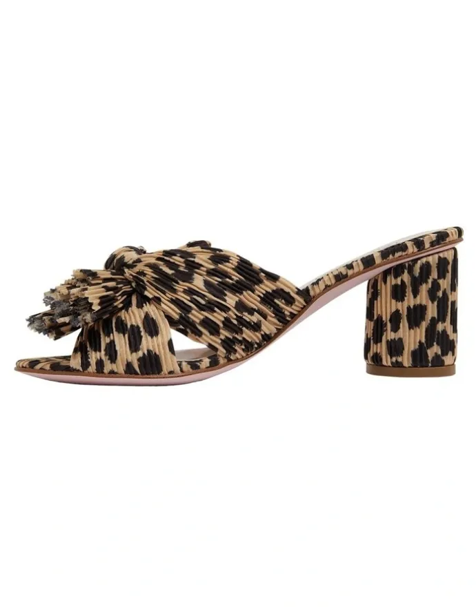 Pink Inc Surge Leopard Fabric Sandals