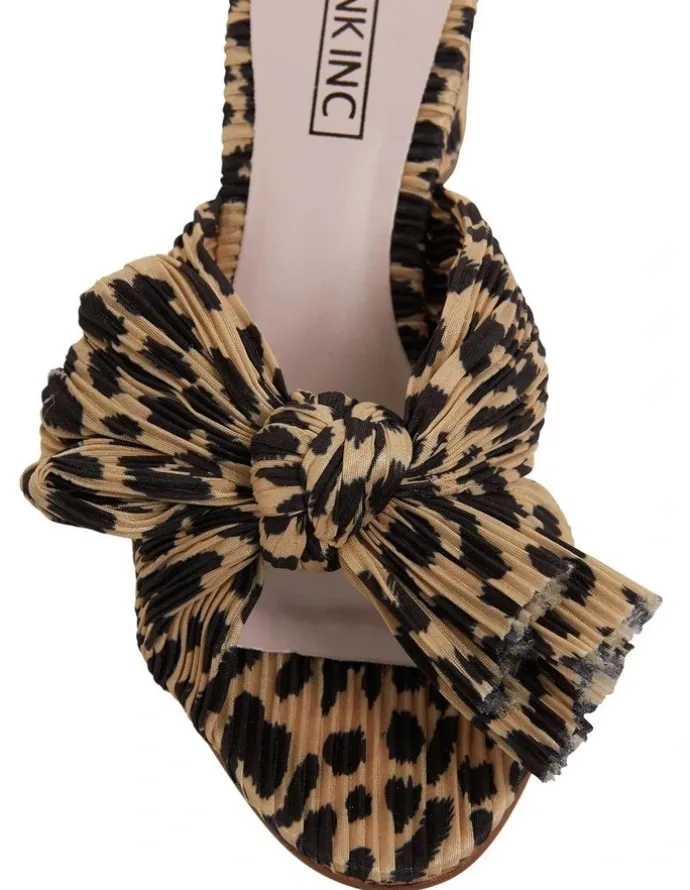 Pink Inc Surge Leopard Fabric Sandals