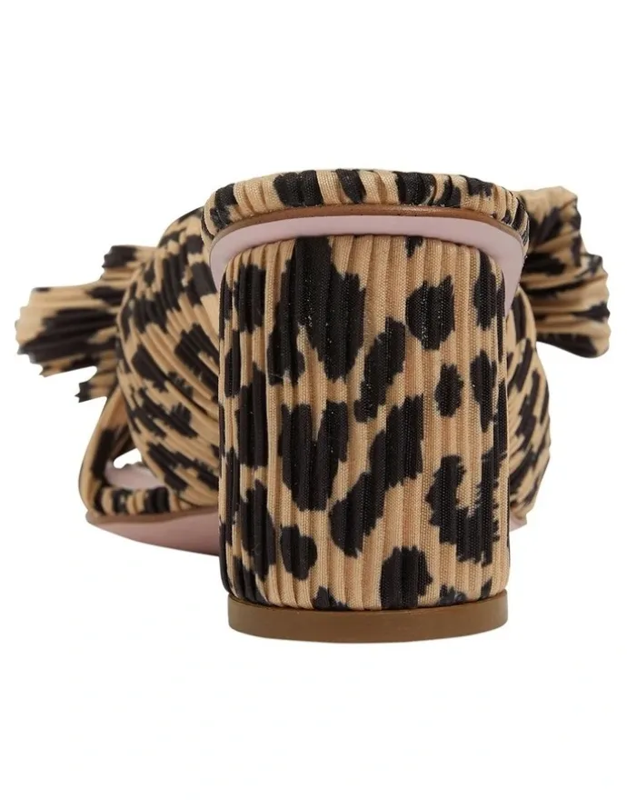 Pink Inc Surge Leopard Fabric Sandals