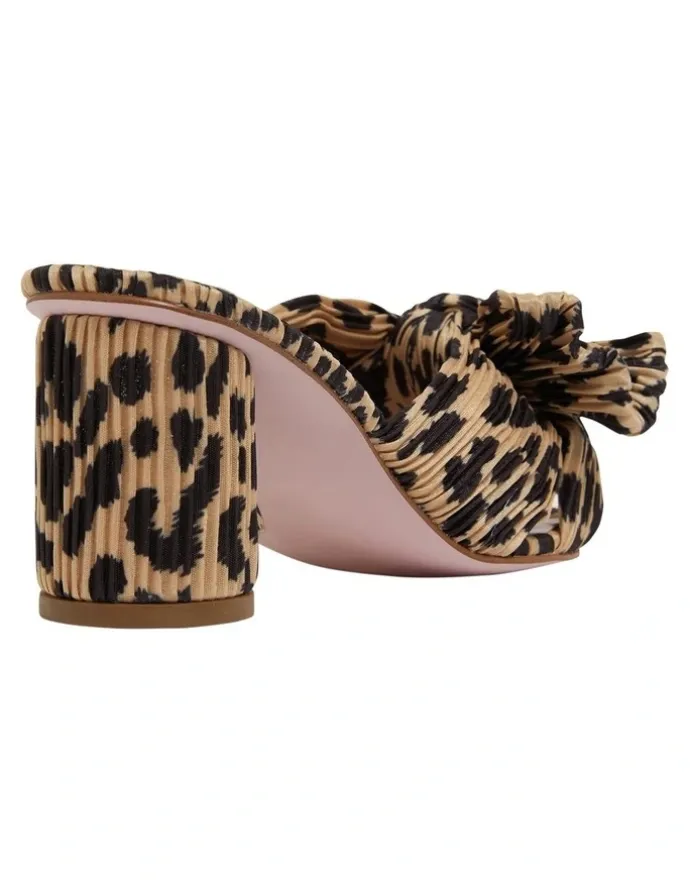Pink Inc Surge Leopard Fabric Sandals