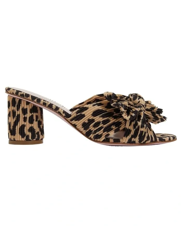Pink Inc Surge Leopard Fabric Sandals