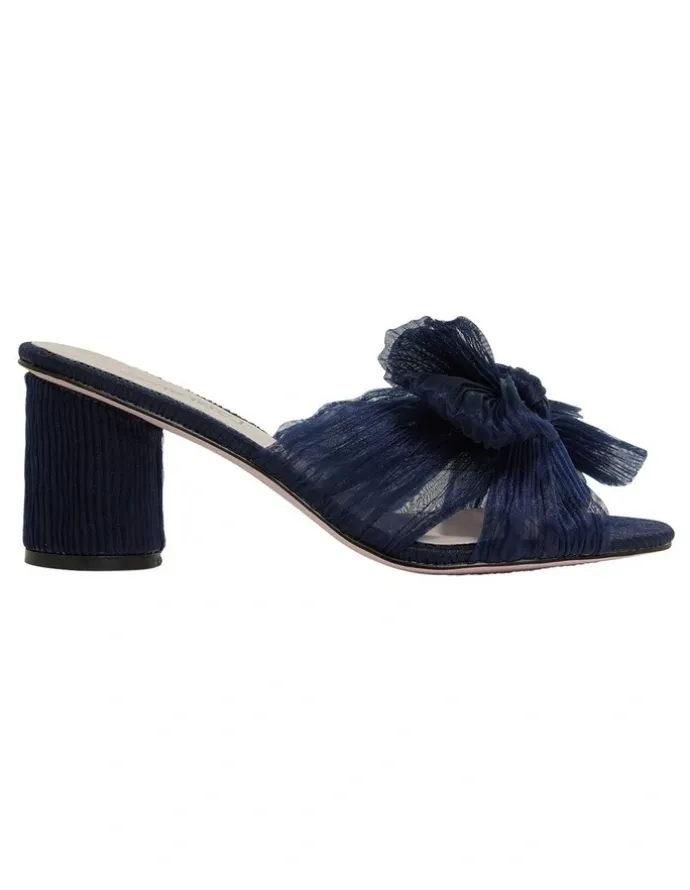 Pink Inc Surge Navy Fabric Sandals
