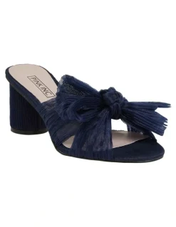 Pink Inc Surge Navy Fabric Sandals