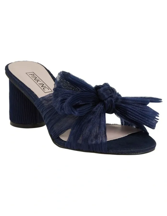 Pink Inc Surge Navy Fabric Sandals