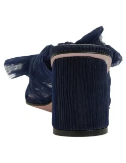 Pink Inc Surge Navy Fabric Sandals