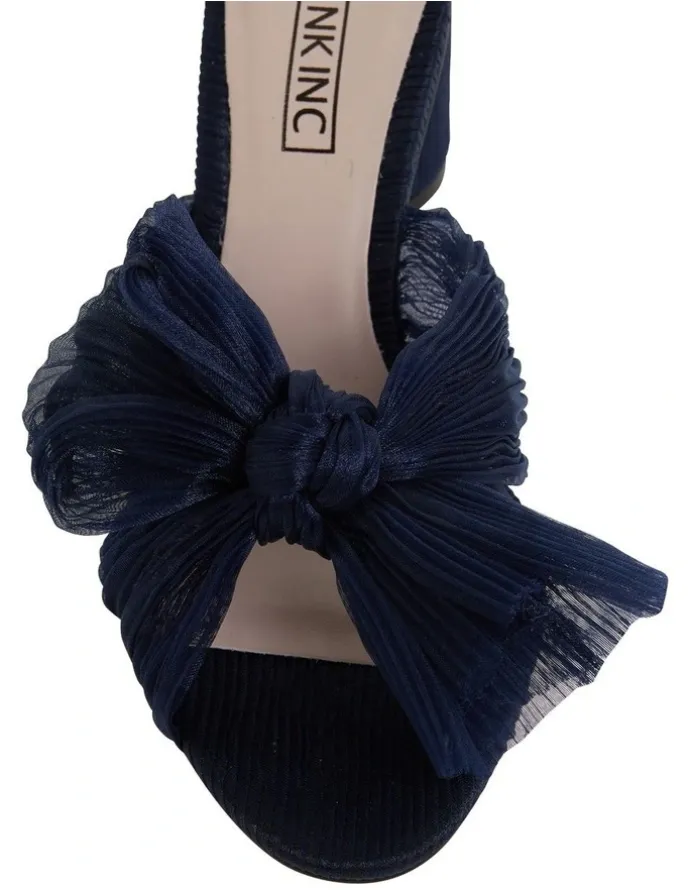 Pink Inc Surge Navy Fabric Sandals
