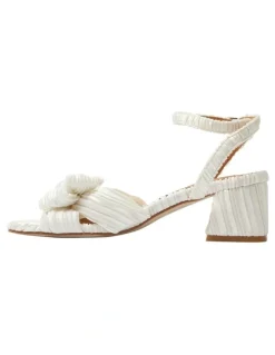 Pink Inc Tiara Sandals in Ivory Pleat
