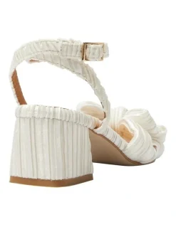 Pink Inc Tiara Sandals in Ivory Pleat