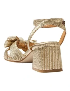 Pink Inc Tiara Sandals in Gold Pleat