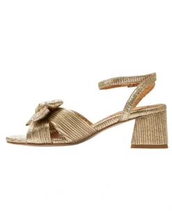Pink Inc Tiara Sandals in Gold Pleat