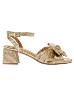 Pink Inc Tiara Sandals in Gold Pleat