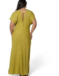 Pink Dusk by Curve Project Afterglow Satin Midi Dress